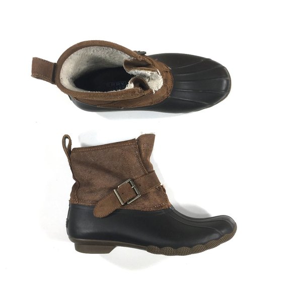 sperry fleece lined duck boots